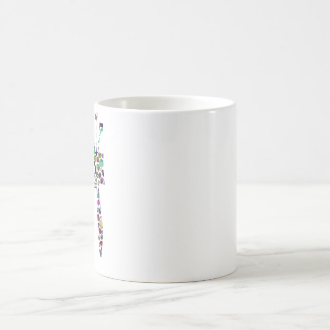 Hebrew Letter ZAIN made with Gemstones Magic Mug (Center)
