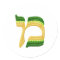 Hebrew Letters Embroidery-Style Mem