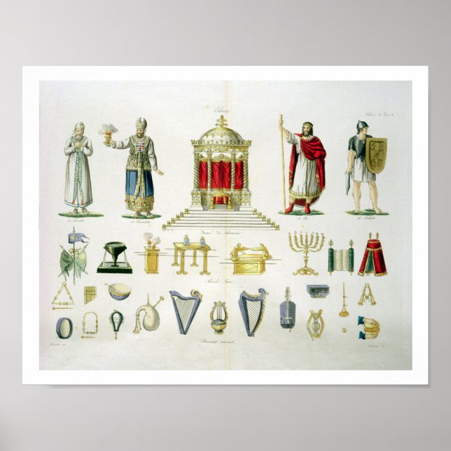 Hebrew Levi, Priest, King and Soldier with Sacred Poster (Front)