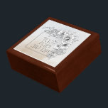 Hebrew Lichvod Shabbat Flowers Shabbos  Gift Box<br><div class="desc">Celebrate the day of Shabbat in style! A lovely Shabbat decor series decorated with black ink flowers and the beautiful Hebrew phrase "Lichvod Shabbat ve-Yomtov, " "In honour of Shabbat and Holidays."
Great idea for your own Shabbat table or to present as a gift.</div>
