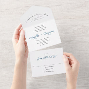 Hebrew My beloved Jewish All in One Wedding Invite
