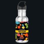 Hebrew Personalized Dinosaur 532 Ml Water Bottle<br><div class="desc">This cute colourful Water Bottle is fun and cool. Brightly coloured, friendly dinosaurs are always a favourite for back to school and your child's HEBREW & English names front & centre will make their first day back in school super special! To type in HEBREW - set your computer's keyboard input...</div>