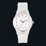 Hebrew Script Numerals Watch<br><div class="desc">"Jewish Expressions, " offers a shopping experience as you will not find anywhere else. Welcome to our store. Tell your friends about us and send them our link:  http://www.zazzle.com/YehudisL?rf=238549869542096443*</div>