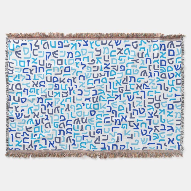 Hebrew Throw Blanket (Front)