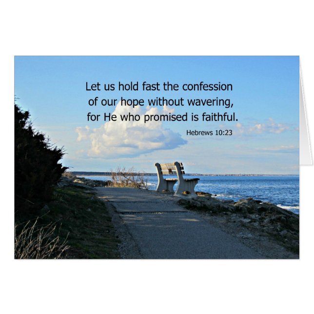 Hebrews 10:23 Let us hold fast the confession... (Front Horizontal)