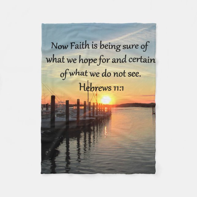 HEBREWS 11:11 SUNSET DESIGN FLEECE BLANKET (Front)