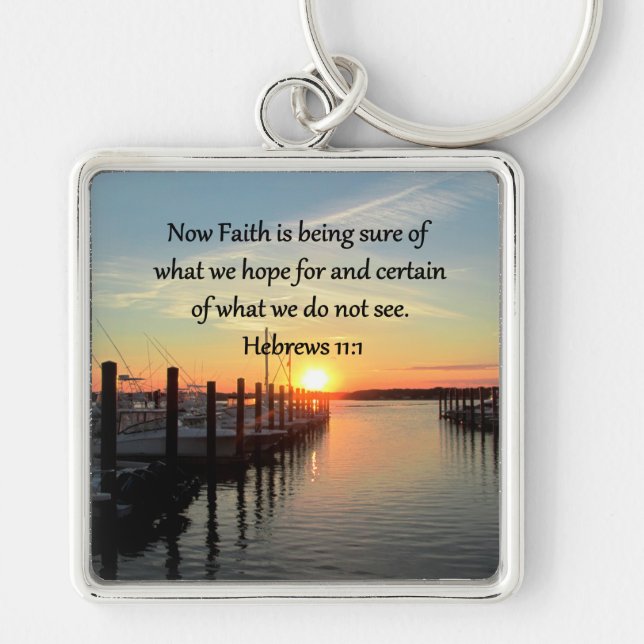 HEBREWS 11:11 SUNSET DESIGN KEYCHAIN (Front)