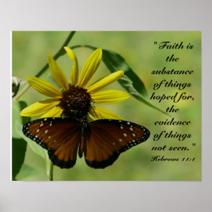 Hebrews 11:1  butterfly print
