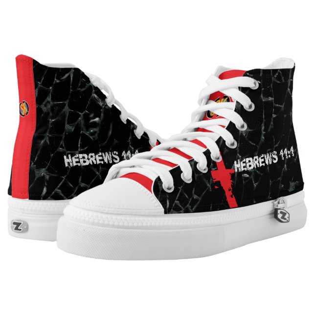 + "Hebrews 11:1" Distressed Women's Printed Shoes (Pair)