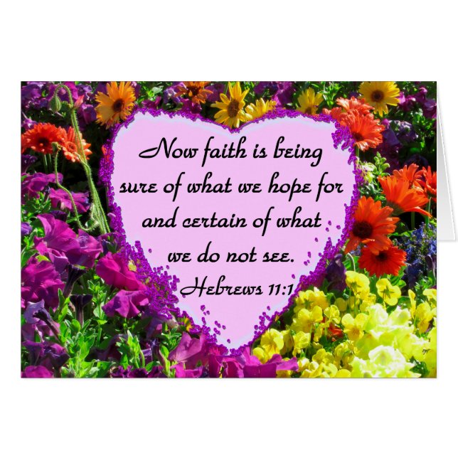 HEBREWS 11:1 FLORAL DESIGN (Front Horizontal)