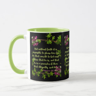 Hebrews 11:6 KJV Bible Verse Pic Two-Tone Mug