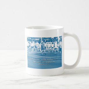 Hebrews 12:1 Let us run the race Coffee Mug