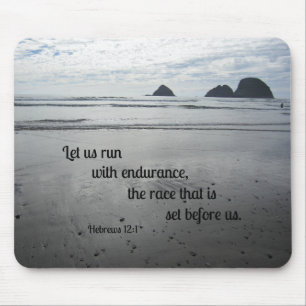 Hebrews 12:1 Let us run with endurance... Mouse Pad