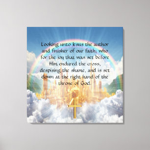 Hebrews 12:2 canvas print