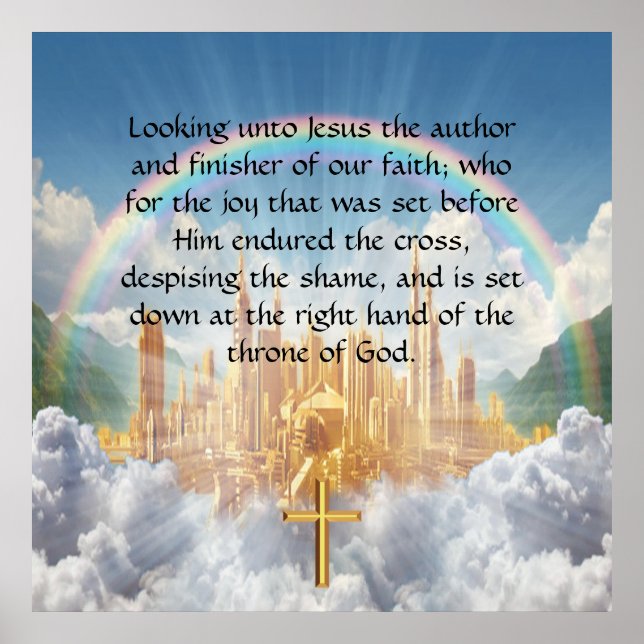 Hebrews 12:2  poster (Front)