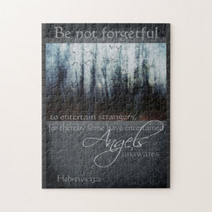 Hebrews 13:2 Angel Quote Jigsaw Puzzle