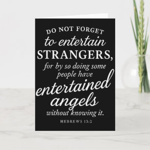 Hebrews 13_2 Bible Verse Entertained Angels Faith Card