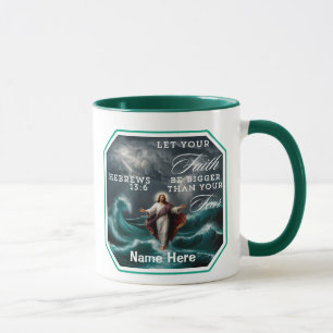 Hebrews 13:6 Faith Over Fear Affirmation Custom  Mug