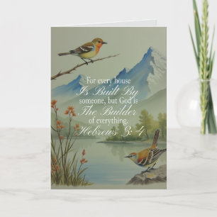 Hebrews 3:4 God the Builder Scripture   Christian  Card