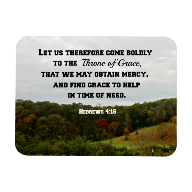 Hebrews 4:16 Let us therefore come boldly to the Magnet (Horizontal)