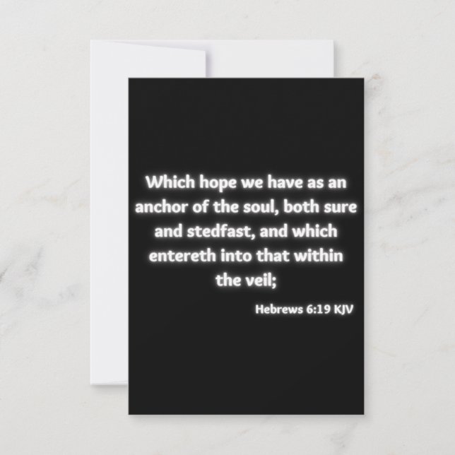 Hebrews 6:19 KJV Bible Scripture Greeting Card (Front)