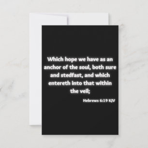 Hebrews 6:19 KJV Bible Scripture Greeting Card