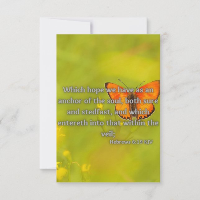 Hebrews 6:19 KJV Bible Scripture Pic Greeting Card (Front)