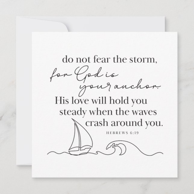 HEBREWS 6:19 - Personalized Note Card (Front)