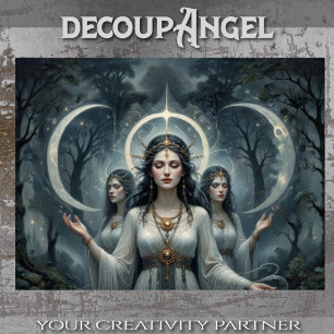 Hecate Goddess of Crossroads and the Moon Decoupag Tissue Paper