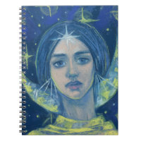 Hecate, Moon goddess, pastel painting, fantasy art
