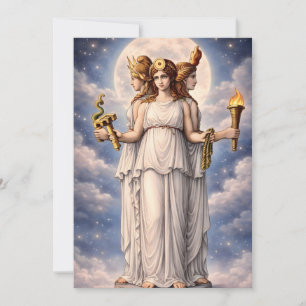Hecate Triple Goddess Celestial Moon Art – myth Card