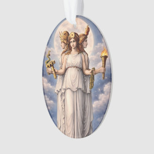 Hecate Triple Goddess Celestial Moon Art – myth Ornament