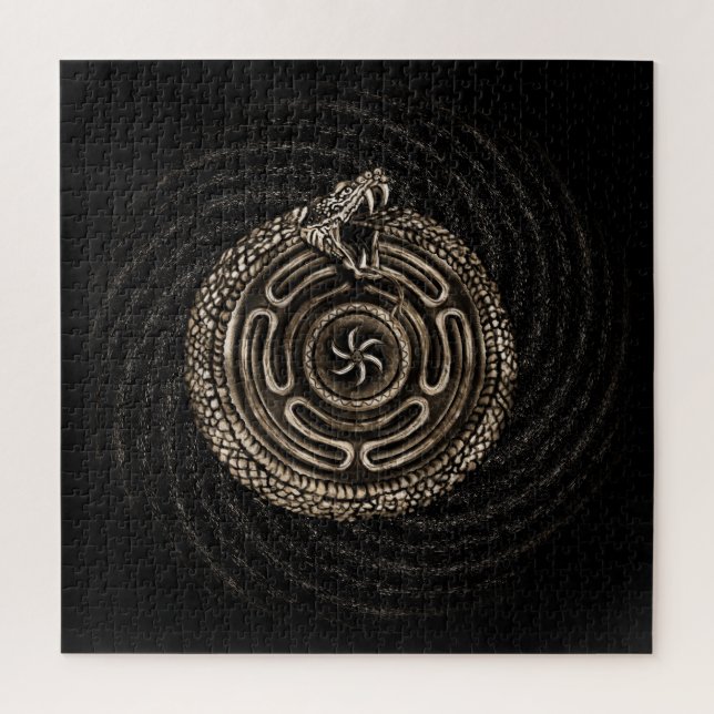 Hecate Wheel with ouroboros Jigsaw Puzzle (Vertical)