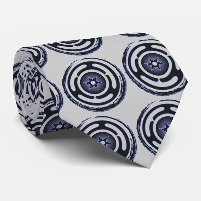 Hecate's Wheel (Blue) Tie (Rolled)