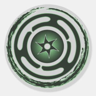 Hecate's Wheel (Green) Stickers