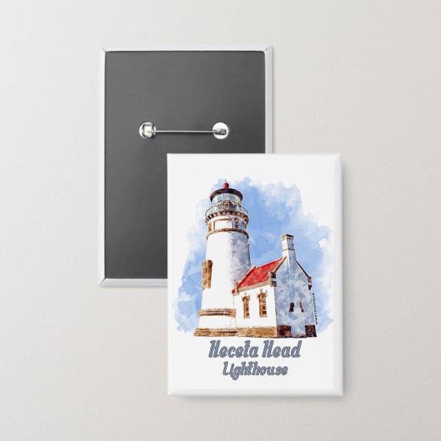 Heceta Head Lighthouse Watercolor - Oregon (Front/Back)