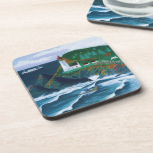Heceta Lighthouse Coaster