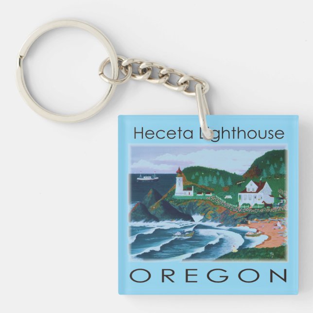 Heceta Lighthouse Keychain (Front)