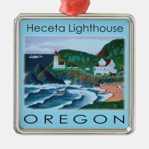 Heceta Lighthouse Metal Ornament