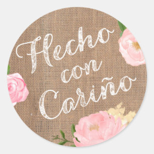 Hecho con cariño Autocollant espagnol pour la nour