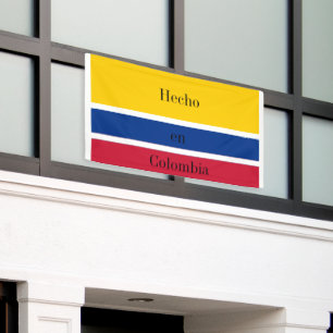 Hecho en Colombia Flag Banner