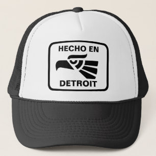 Hecho en Detroit personalizado custom personalized Trucker Hat