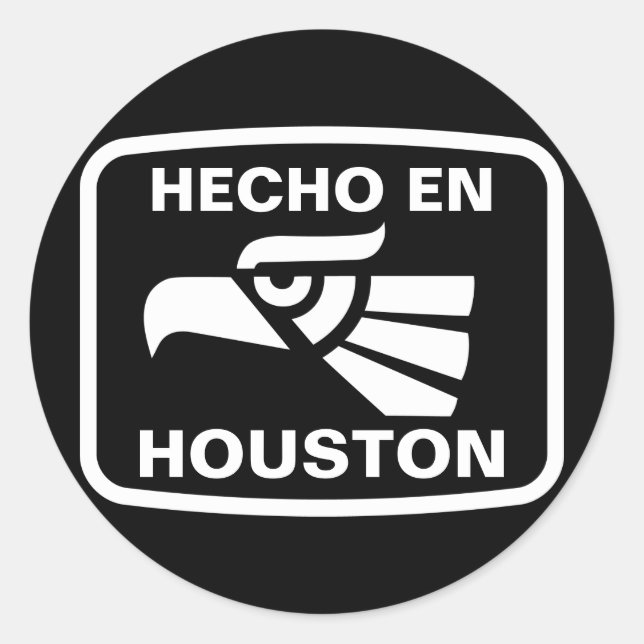Hecho en Houston personalizado custom personalized Classic Round Sticker (Front)