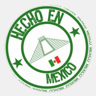 Hecho en mexico classic round sticker