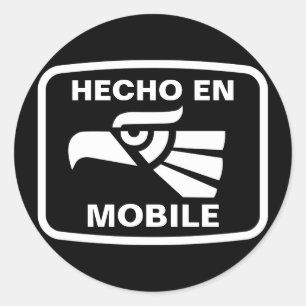 Hecho en Mobile personalizado custom personalized Classic Round Sticker