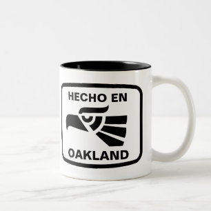 Hecho en Oakland personalizado custom personalized Two-Tone Coffee Mug