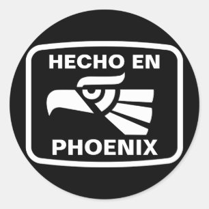 Hecho en Phoenix personalizado custom personalized Classic Round Sticker