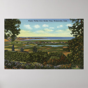 Hecker Pass View of Pajaro Valley Poster