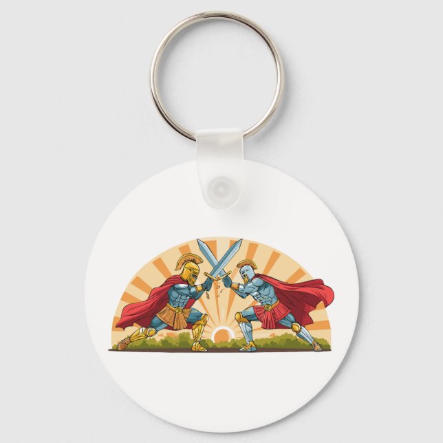 Hector and Achilles Keychain (Front)