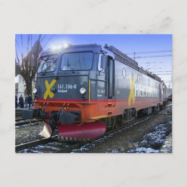 Hectorrail 161.106-0 "Deckard" at Halden, Norway Postcard (Front)